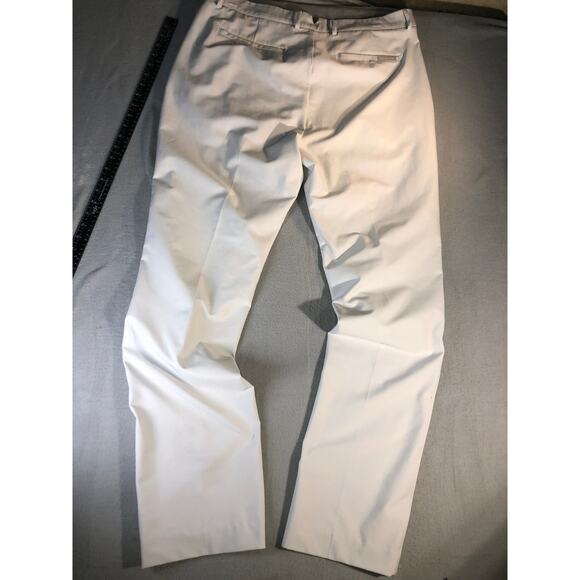 Dunning Mens Golf Pants Light Gray Stretch Performance Chino 38x35 big and tall - Picture 7 of 8
